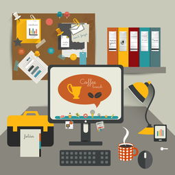 矢量信息图表 商务金融与网络技术服务的视觉化工具